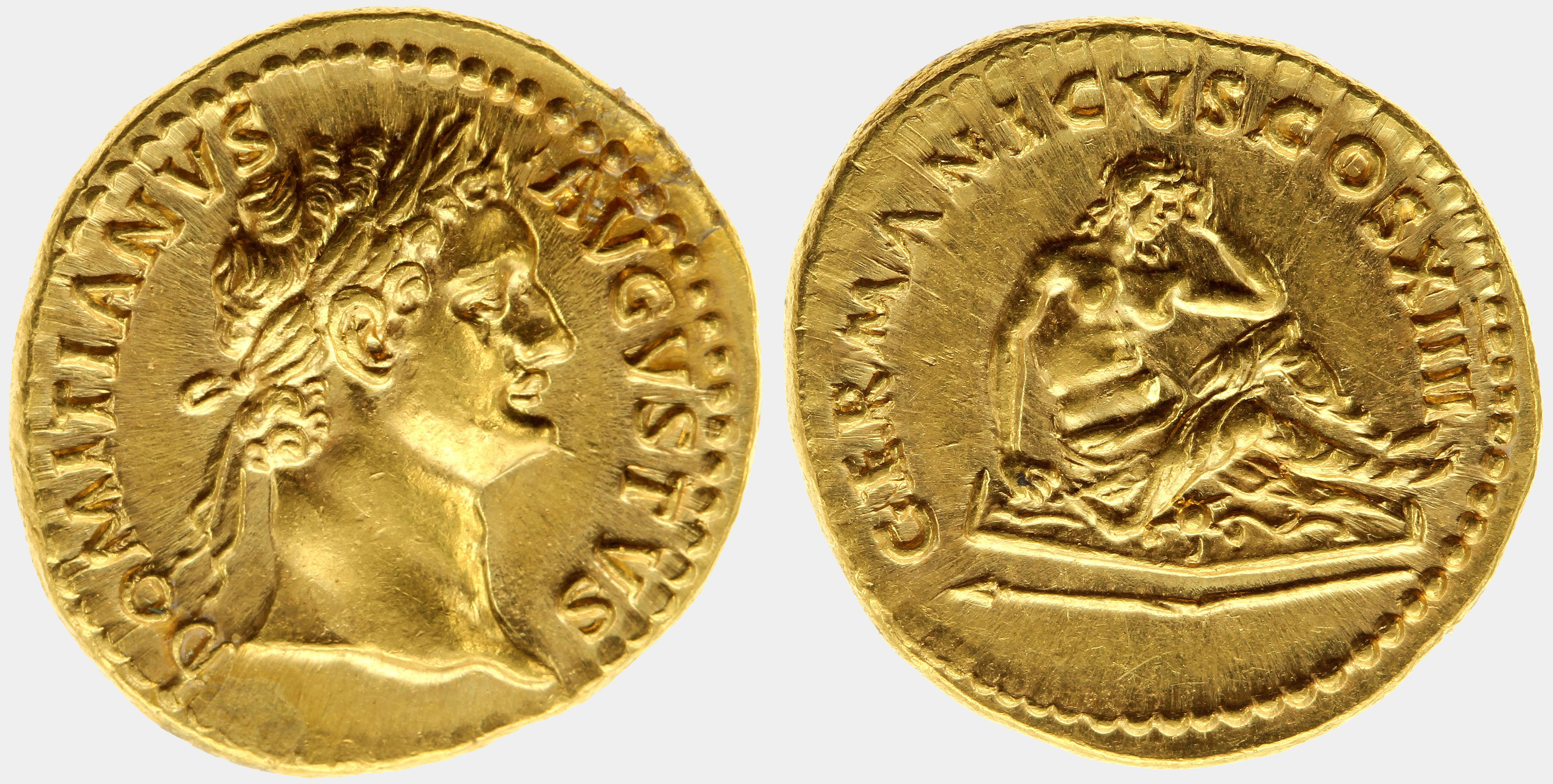 Ein Aureus des Domitianus ©Bundesbank