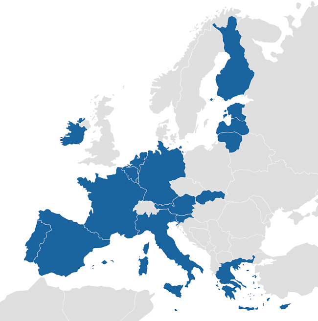 Chart shows the euro area