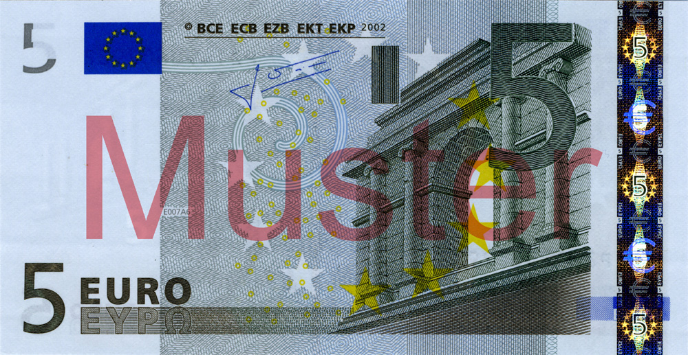 5 Euros banknote (Second series) - Foreign Currency
