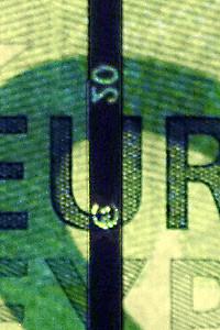 Sicherheitsfaden 20 Euro Banknote