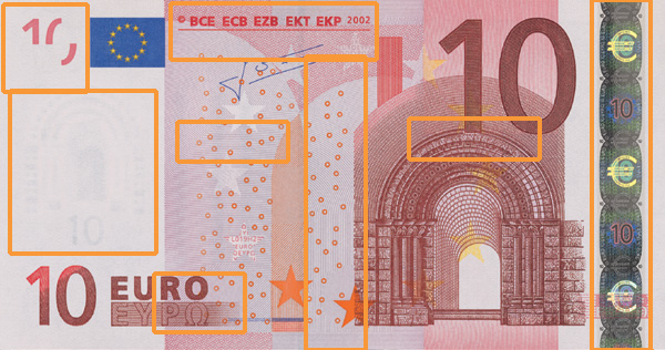 Vorderseite einer 10-Euro-Banknote