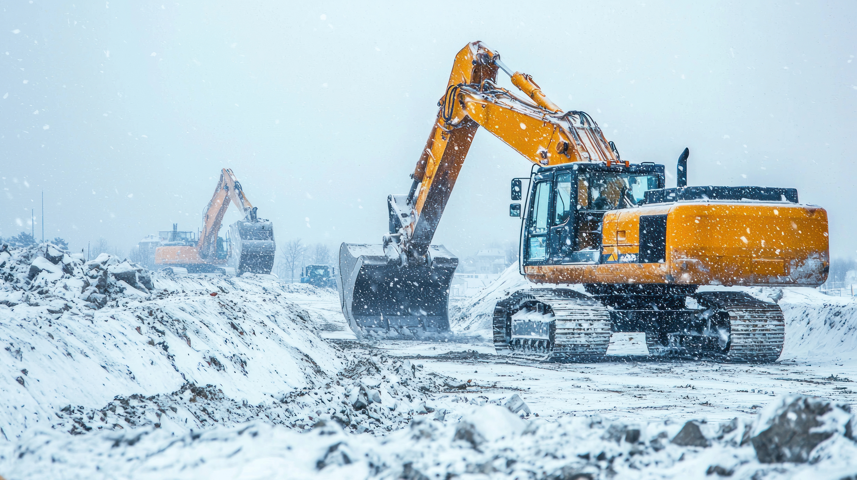 Bagger im Winter ©Dara/Adobe Stock